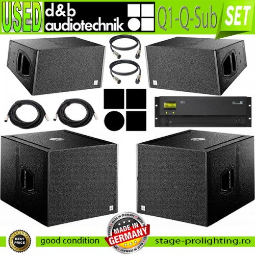 Used D B Audiotechnik Q1 Q Sub D12 Amp Set